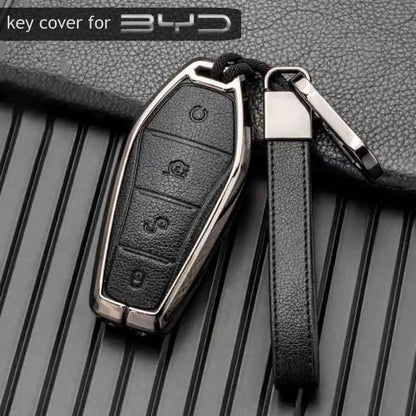 Porte-clés en cuir et métal pour BYD Seal U, Sealion 6, 07, EV King, Song Plus, Champion Chazor, accessoires porte-clés