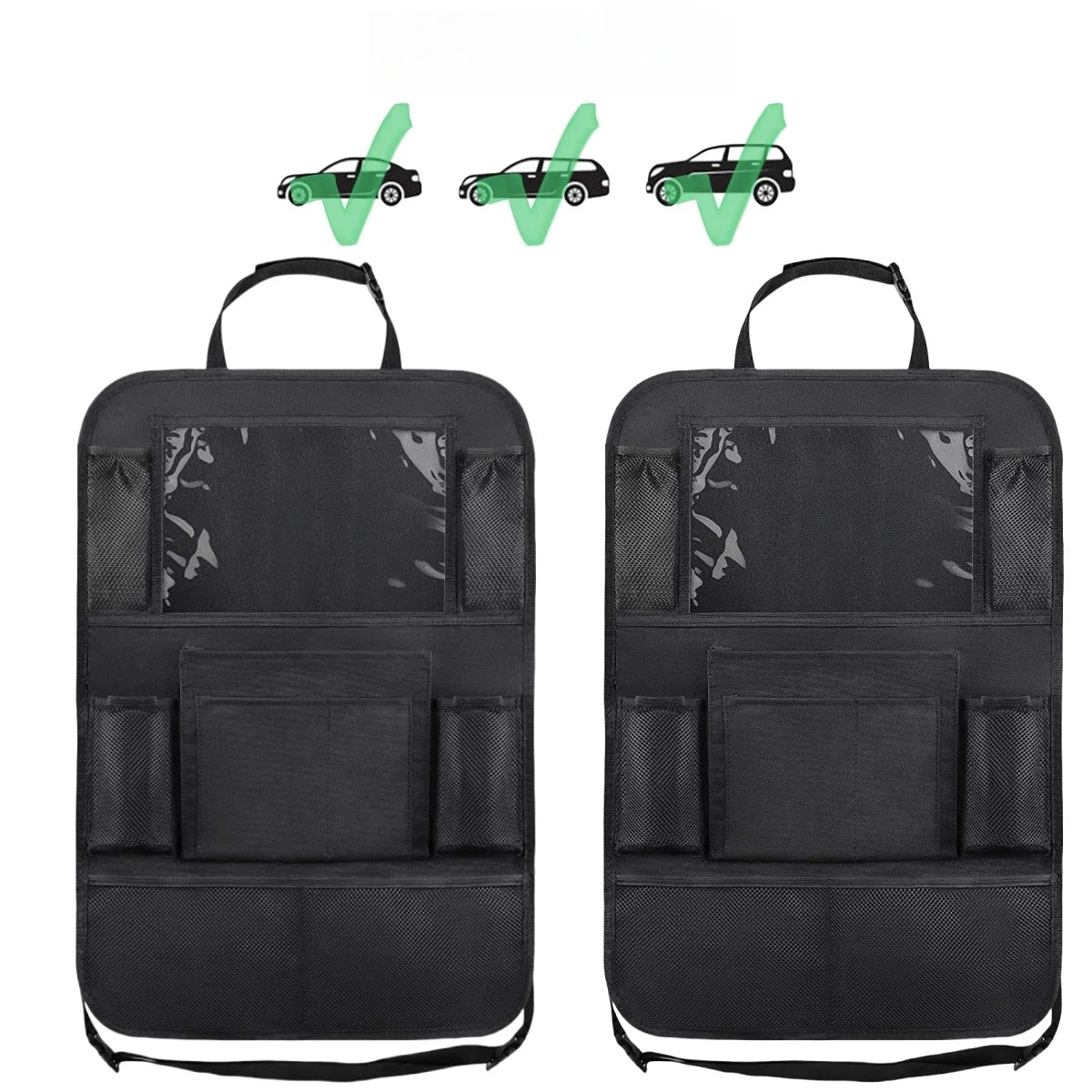 Organisateur de dossier de siège de voiture, 10 poches de rangement avec écran tactile, support de tablette, protecteur pour enfants, accessoires de voiture