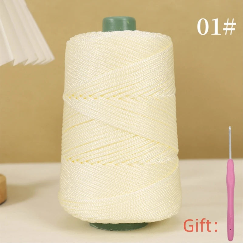 Corde légère au crochet, 250g, 3mm, fil creux cool au crochet, chapeau de soleil d'été, tricot à la main, fils épais, sac, coussin de chapeau