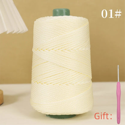 Corde légère au crochet, 250g, 3mm, fil creux cool au crochet, chapeau de soleil d'été, tricot à la main, fils épais, sac, coussin de chapeau