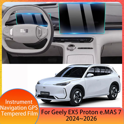 Protecteur d'écran pour tableau de bord GPS de voiture Geely EX5 Proton eMAS 7 E245 2024 ~ 2026 2025, Film en verre trempé, accessoires