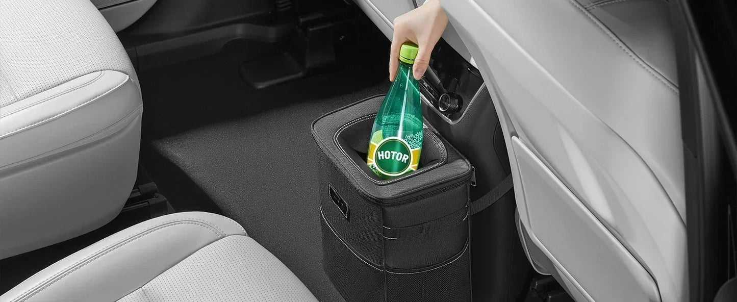 1 corbeille à déchets universelle pour voiture, poubelle suspendue avec poches de rangement, gardez votre voiture propre