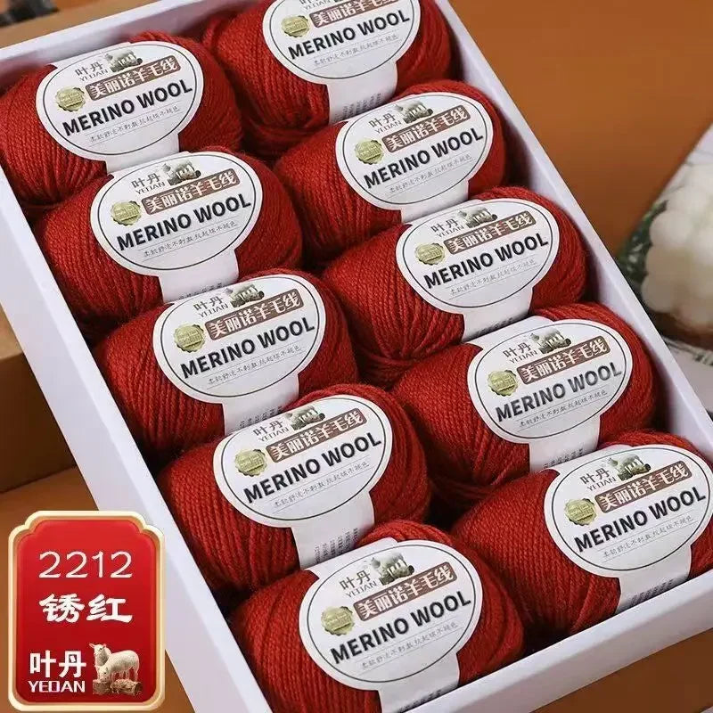 Fil de laine doux à 3 plis, 500 g/ensemble, pour crochets, chapeau d'hiver, pull, écharpe, châle, manteau, Cardigan, bricolage, confortable, chaud et moelleux, fil rouge pour bébé