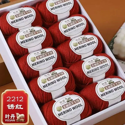 Fil de laine doux à 3 plis, 500 g/ensemble, pour crochets, chapeau d'hiver, pull, écharpe, châle, manteau, Cardigan, bricolage, confortable, chaud et moelleux, fil rouge pour bébé