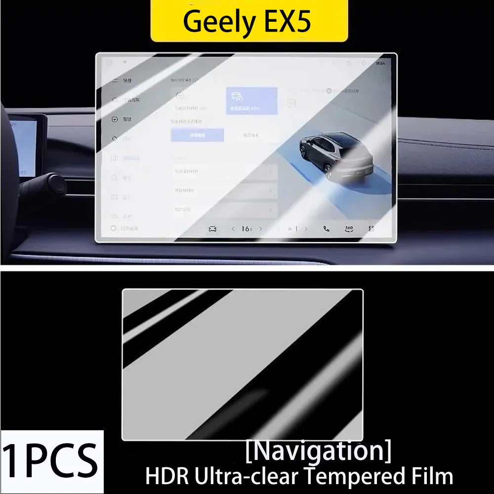 Protecteur d'écran pour tableau de bord GPS de voiture Geely EX5 Proton eMAS 7 E245 2024 ~ 2026 2025, Film en verre trempé, accessoires