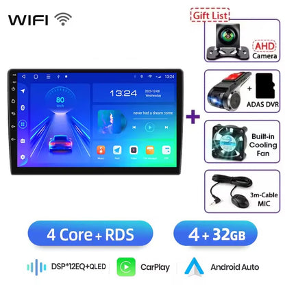 Autoradio multimédia vidéo avec navigation GPS Android16 CarPlay sans fil pour Ford New Transit 2009-2019 Focus 2005-2010