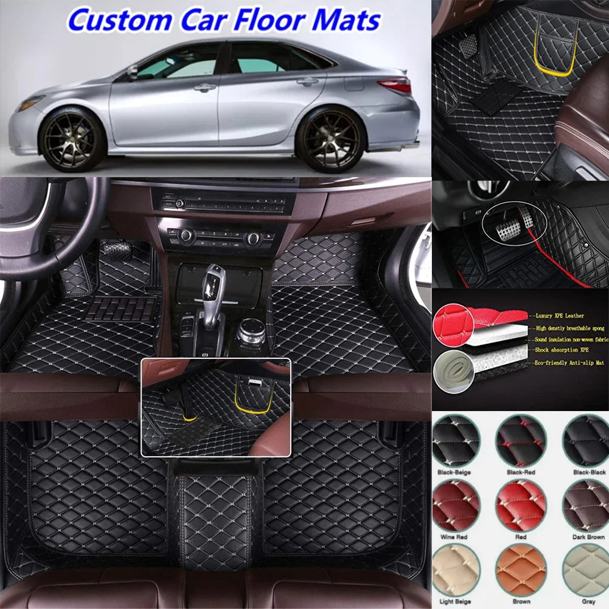 Pour Lynk & Co Z10 Z20 900 tapis de sol de voiture personnalisés tapis Auto en cuir PU imperméable pied Coche accessoire revêtement de sol