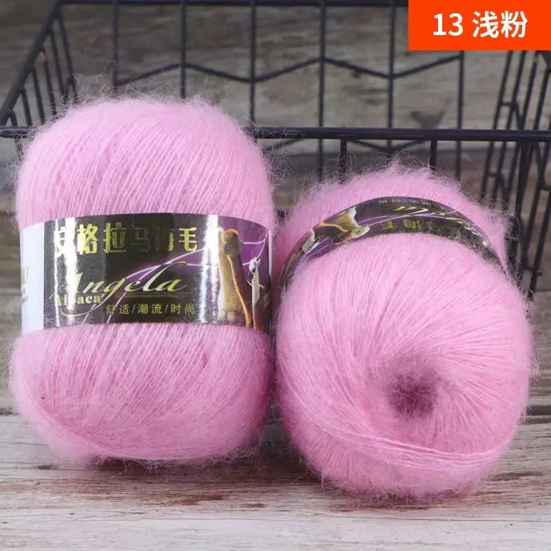 Fil de laine Mohair d'alpaga en peluche pour fil à tricoter, écharpe de pull 40 grammes/boule, fils épais de Lanas doux et chaud gonflés