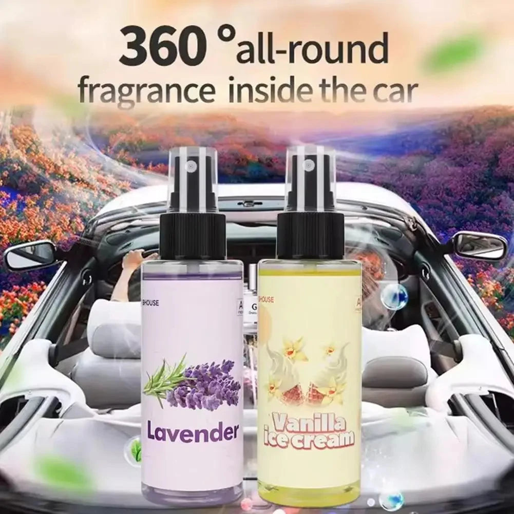 Spray désodorisant pour voiture, parfum de voiture, longue durée, léger, gâteau aux fraises, parfum frais, Spray déodorant pour intérieur de voiture