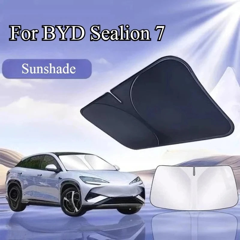 Pare-soleil pliable pour pare-brise de voiture BYD Sealion 07 BYD Sealion 7 2024 2025, accessoires d'isolation thermique avant amry