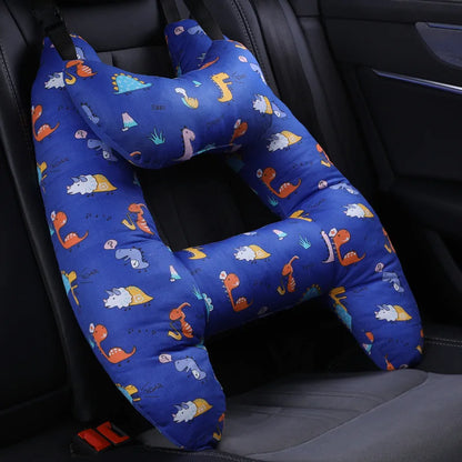 Cute Animal Pattern Kid Neck Head Support, U-Shape Children Travel Pillow Cushion for Car Seat, Safety Neck Pillow for Kids