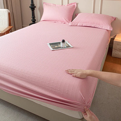 Drap-housse avec bande élastique, couleur unie, housse de matelas douce pour lit simple, double, king, queen, 90/120/140/150/160/180x200cm