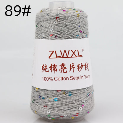   Блэк – fil de coton à paillettes, 100g, 800M, 3mm, décoration tricotée, crochet à la main, tricot jaune