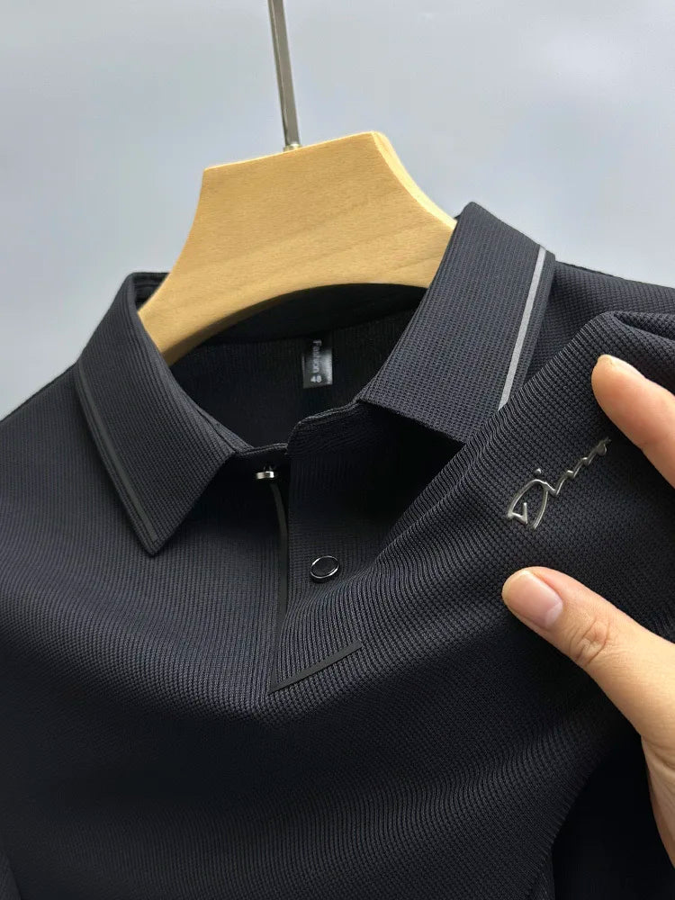 T-shirt à manches courtes pour hommes marque de luxe légère polo populaire haut confortable et soyeux respirant et décontracté 2025 été