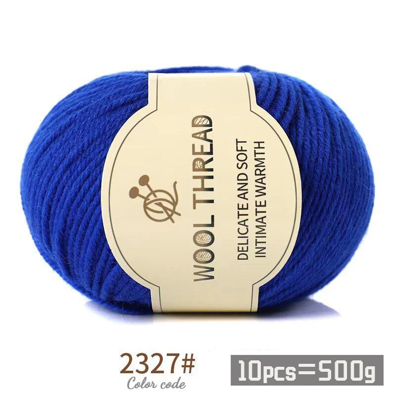 500g 290 Fil de laine d'alpaga peigné moyennement grossier, kit de matériel de tricot fait à la main chaud et à la mode pour l'automne et l'hiver, plusieurs couleurs de boules de fil pour fabriquer des pulls, des foulards