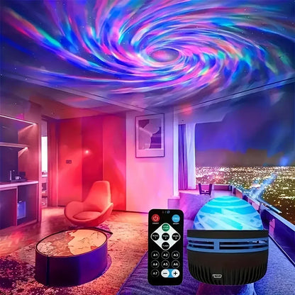 جهاز عرض النجوم المجري RGB يعمل بمنفذ USB، مصباح ليلي مع جهاز تحكم عن بعد، مثالي لتزيين الغرف والحفلات وهدايا أعياد الميلاد