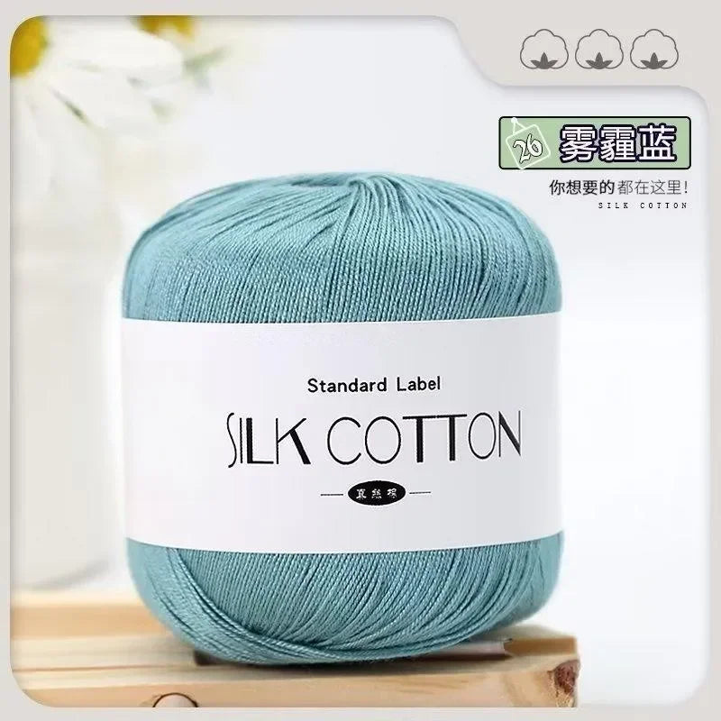 Fil à tricoter chaud et doux pour bébé, 50 g/pièce, dentelle de soie, coton, lait, Crochet, tricoté à la main, fournitures pour tricot à la main, point de croix