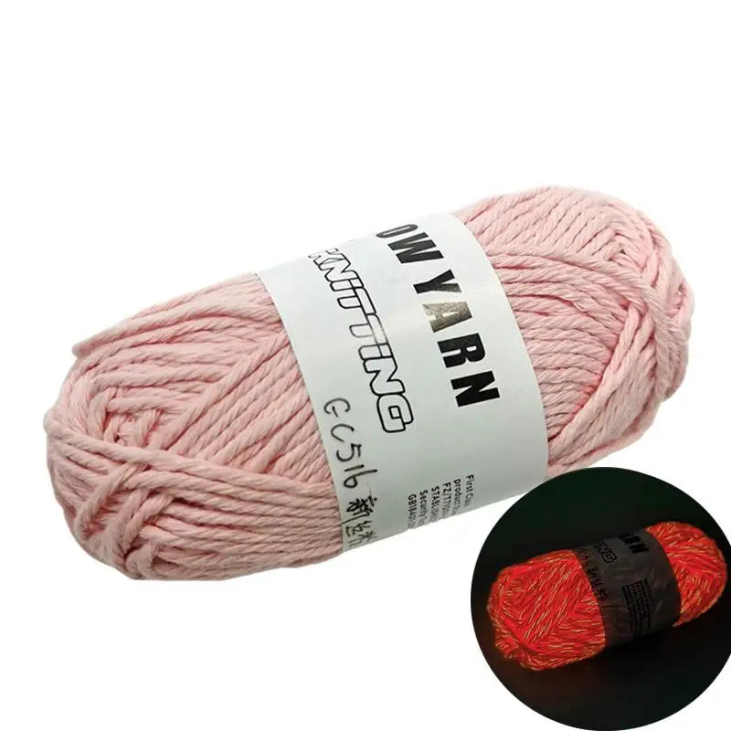 Fil fonctionnel en Polyester brillant dans la nuit, épais et lumineux, fil de coton, pull au Crochet, chapeau, écharpe, outils de tricot à la main, nouveauté