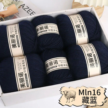 Fil de laine mi-épais pour chaussettes, tricot à la main, pull, pantalon, foulards, vêtements en cachemire mérinos, fil de Crochet doux pour bébé, 500 g/ensemble