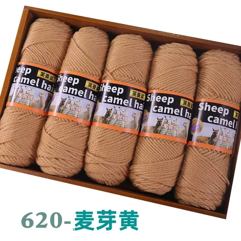 Fil de cachemire épais pour Crochet, tricot à la main, pull, écharpes, manteaux, chapeau, gants, bricolage, fil de laine d'alpaga doux et chaud, 500 g/ensemble