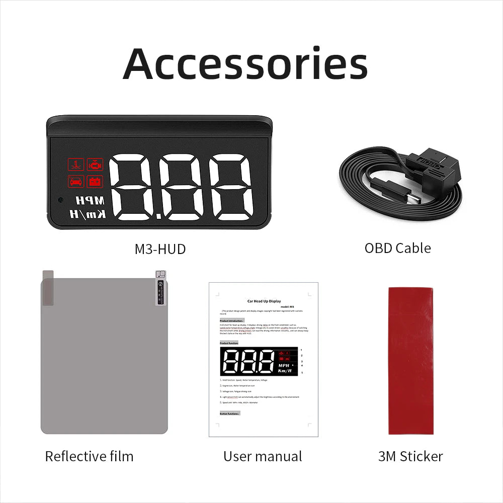 Pour BYD mouettes dauphin e2 e3 e9 Atto 3 Qin Plus Chazor King Seal voiture OBD2 GPS USB HUD affichage tête haute projecteur de pare-brise