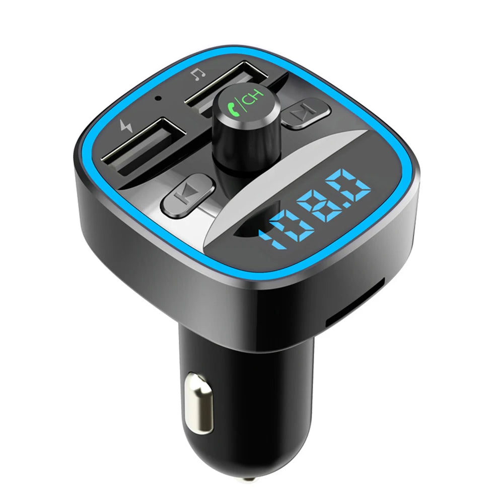 Transmetteur FM T25 pour Voiture, Compatible Bluetooth 5.0, Récepteur Audio, Lecteur MP3, Touriste, USB, Charge Rapide, Mains Libres, Chargeur de Voiture Sans Fil
