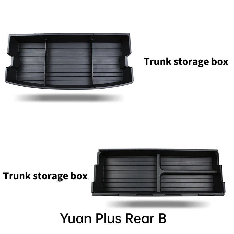 Pour BYD Yuan Plus ATTO 3 coffre de voiture stockage avec couvercle coffre déflecteur boîte de remplissage boîte de rangement Invisible accessoires de Modification de voiture