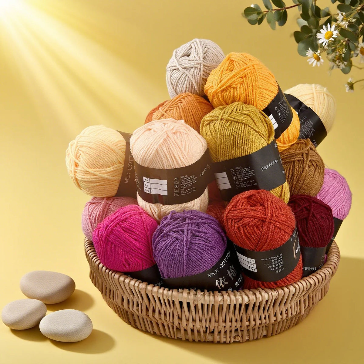 Fil à tricoter en coton doux, tissu mélangé, fil de velours en fibres épaisses, fil de laine au Crochet pour pull, bricolage