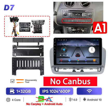 Pour Seat Ibiza 2012 2013 2014 2015 Android Auto Carplay Radio voiture lecteur vidéo multimédia GPS Navigation QLED écran tactile 4G