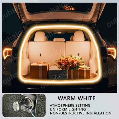 Pour Lynk & Co 01 lumière de modification de la lumière du coffre lumières d'ambiance blanc chaud blanc barre lumineuse LED de coffre arrière