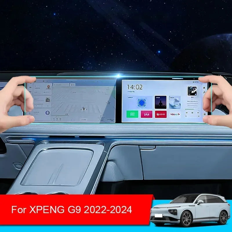 For XPENG G9 2022-2024 Car GPS Navigation Screen Protect Glass Film Dashboard Display Tempered Sticker Auto Internal Accessories