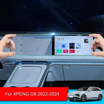 For XPENG G9 2022-2024 Car GPS Navigation Screen Protect Glass Film Dashboard Display Tempered Sticker Auto Internal Accessories