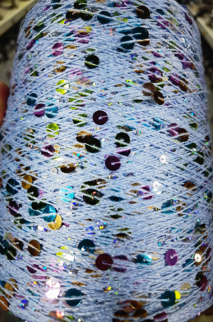 خيط قطن ترتر 50 جم/كرة، 6 مم + 3 مم، خيط خاص متناسق مع الترتر، إكسسوار DIY، دمية قماشية، كروشيه حياكة