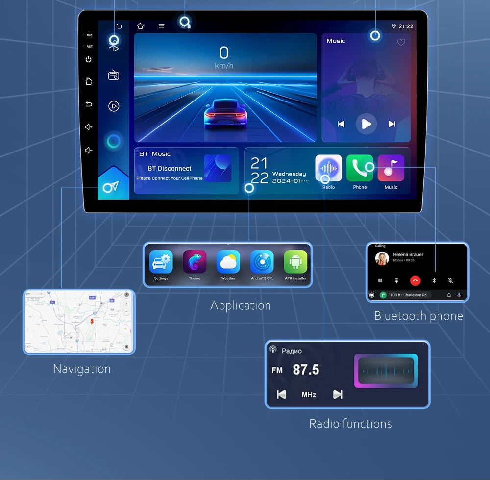 Autoradio Android 16 pour Ford Transit personnalisé Transit V363 350 lecteur multimédia Carplay Navigation GPS 4G Wifi vidéo stéréo 2din