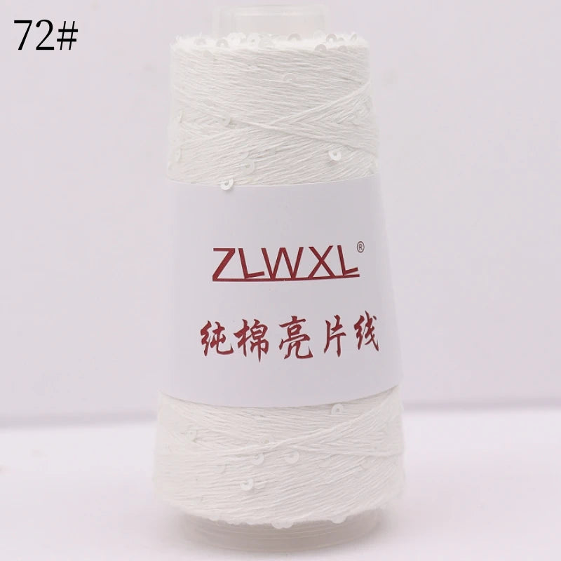   Блэк – fil de coton à paillettes, 100g, 800M, 3mm, décoration tricotée, crochet à la main, tricot jaune