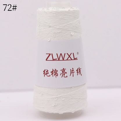   Блэк – fil de coton à paillettes, 100g, 800M, 3mm, décoration tricotée, crochet à la main, tricot jaune