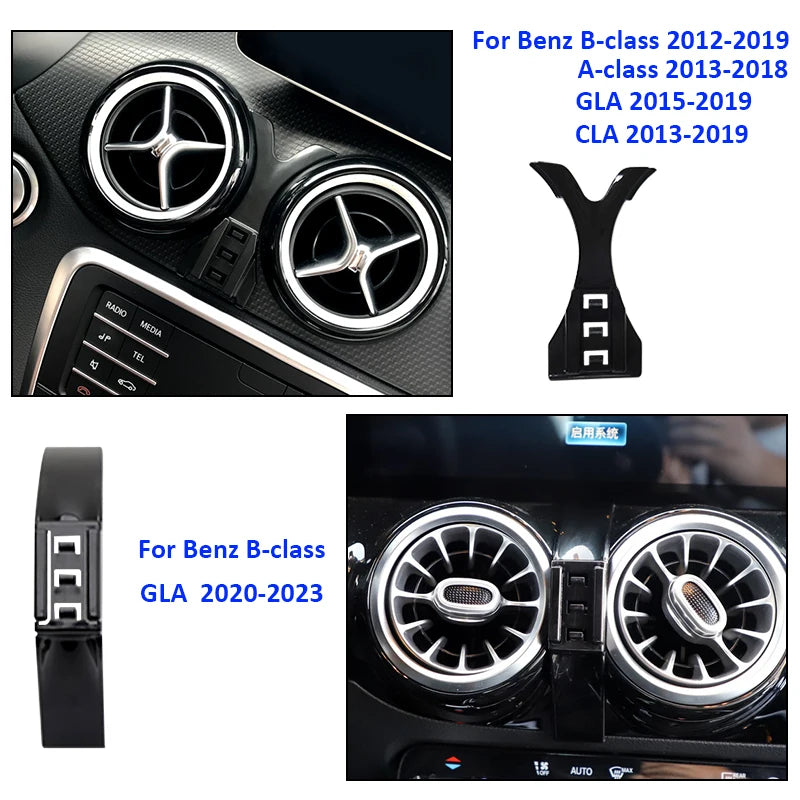 Support de téléphone portable de voiture pour Mercedes-Benz, base de montage spéciale pour grille d'aération, B200, B260, B, 180, B Classe A, GLA, CLA