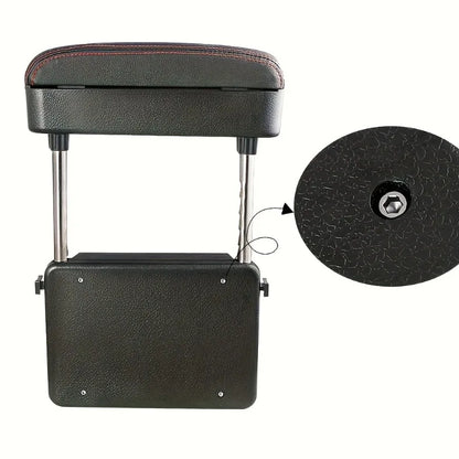 Boîte d'accoudoir de voiture universelle, Support de coude, Console centrale réglable, accessoires de voiture, organisateur d'espace de siège en cuir