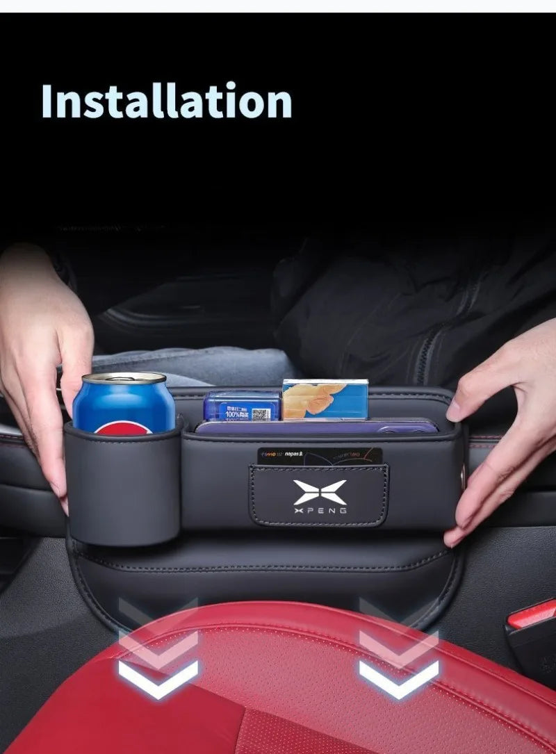 Boîte de rangement de fentes de siège de voiture, tasse d'eau, support de téléphone, sac de rangement, accessoires de rangement intérieur pour Xpeng G6 G9 G3 G3i P7 P5 P7i X9