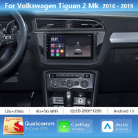 Android 15 Carplay Auto 2K écran autoradio lecteur multimédia pour Volkswagen Tiguan 2 Mk 2016 2017-2019 2 din Autoradio stéréo