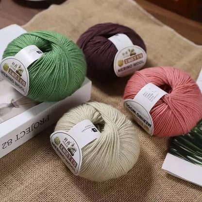 Fil de laine doux à 3 plis, 500 g/ensemble, pour crochets, chapeau d'hiver, pull, écharpe, châle, manteau, Cardigan, bricolage, confortable, chaud et moelleux, fil rouge pour bébé