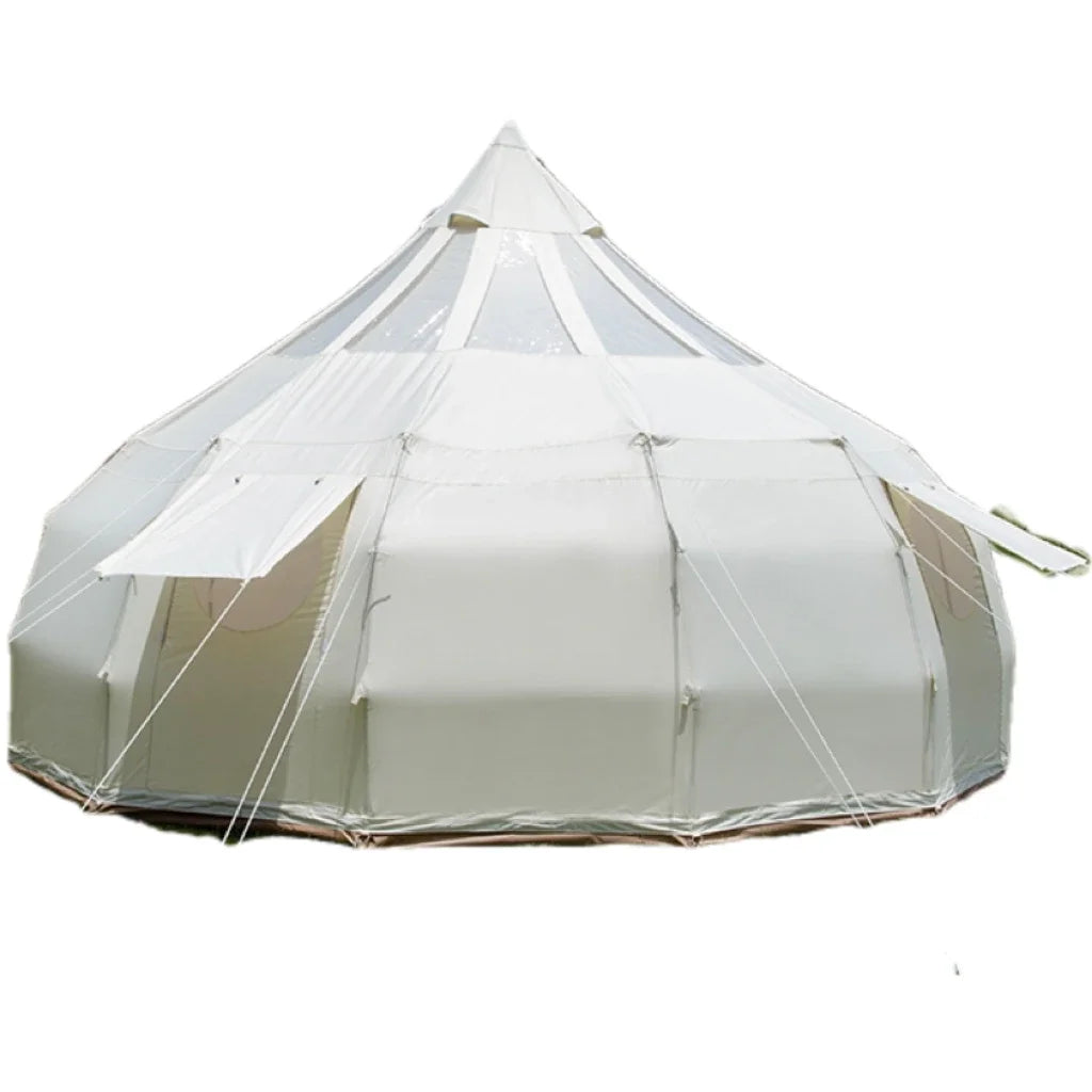 Tente Star Gazer avec logo personnalisé, 4m, 5m, 6m, quatre saisons, camping, blanc, kaki, Oxford, coton, étanche, goutte d'eau pour la fête