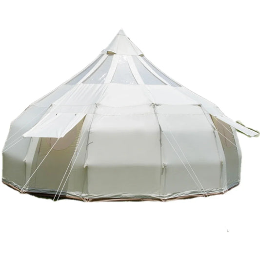 Tente Star Gazer avec logo personnalisé, 4m, 5m, 6m, quatre saisons, camping, blanc, kaki, Oxford, coton, étanche, goutte d'eau pour la fête