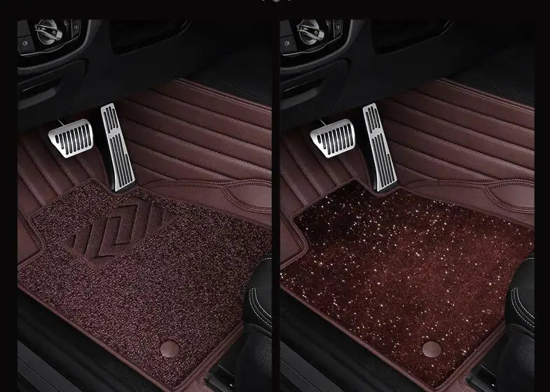 Tapis de sol de voiture personnalisé Double couche 5D, pour Mitsubishi Pajero Sport, accessoires de voiture, doublures de sol