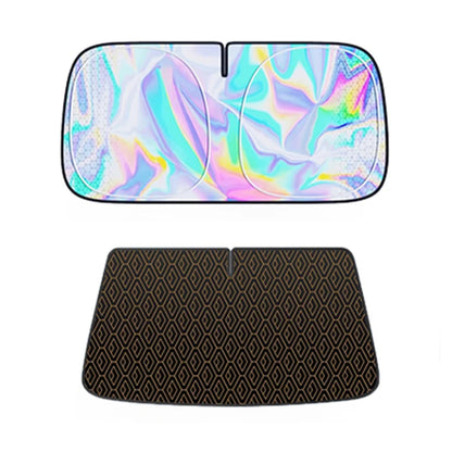 SEAMETAL pare-soleil de voiture pare-brise Laser couverture de pare-soleil pliable voiture fenêtre avant Protection solaire isolation thermique couverture de pare-brise