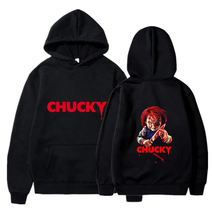 Film d'horreur jouer Chucky sweats à capuche Harajuku Hip Hop Streetwear hommes femmes automne hiver sweat à capuche hauts pullover