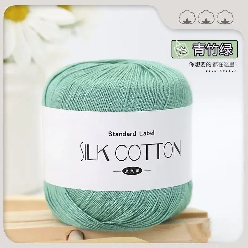 Fil à tricoter chaud et doux pour bébé, 50 g/pièce, dentelle de soie, coton, lait, Crochet, tricoté à la main, fournitures pour tricot à la main, point de croix