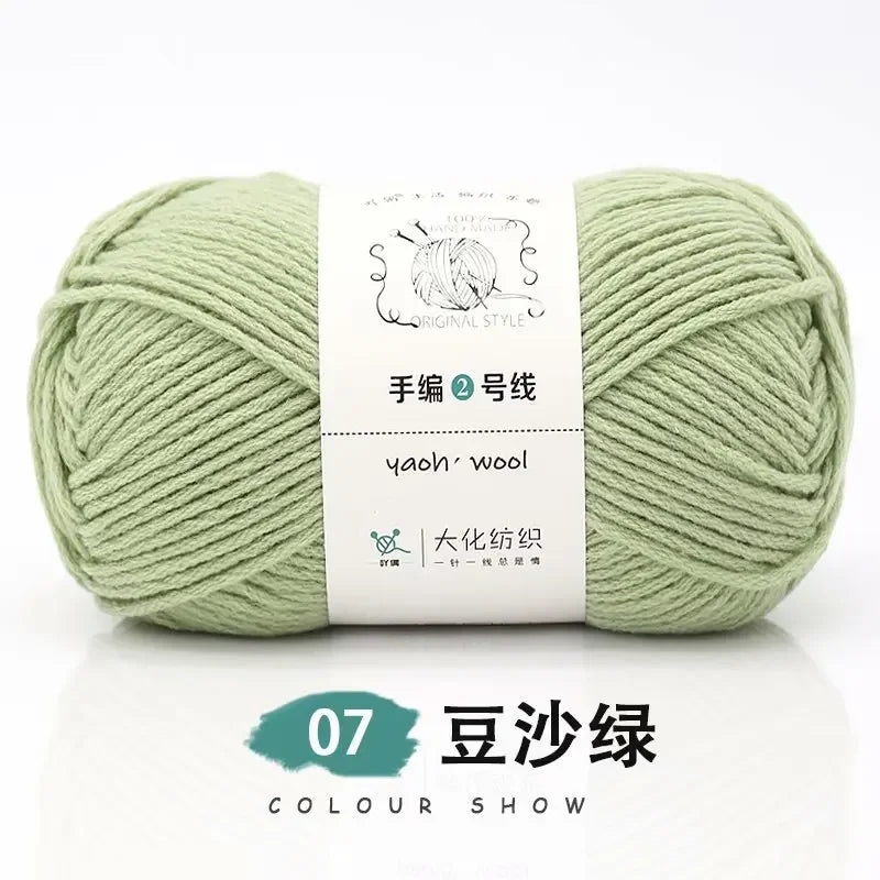 Fil de Coton Crocheté à la Main, 100g, Bricolage, Laine pour Bébé, Écharpe, Veste, Pull