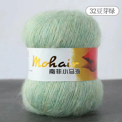 Fil de laine Mohair d'alpaga en peluche pour fil à tricoter, écharpe de pull 40 grammes/boule, fils épais de Lanas doux et chaud gonflés