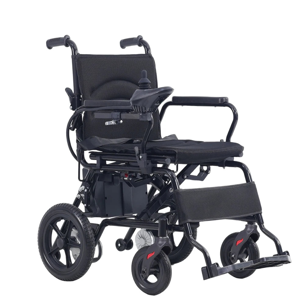 Fauteuil roulant électrique pliable en acier au carbone pour la rééducation, facile à utiliser